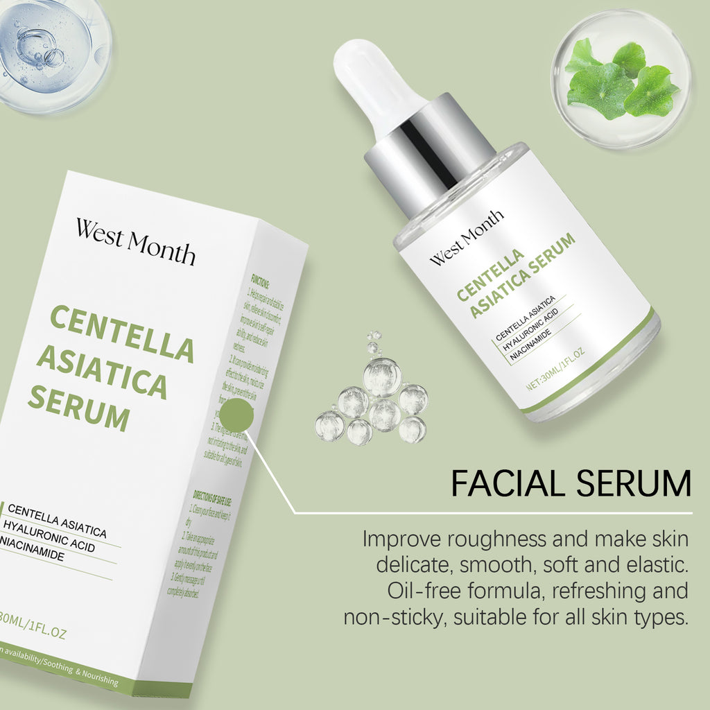 Centella Asiatica Facial Serum Moisturizing Nourish Repairing Dry Skin Smoothing Rejuvenation Soothing Brightening Beauty Health