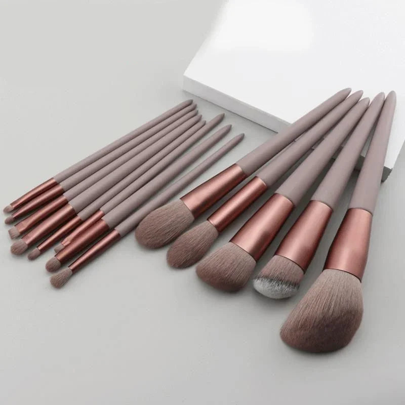 13PCS Makeup Brushes Set Eye Shadow Foundation Women Cosmetic Brush Eyeshadow Blush Beauty Soft Tools Bag Makeup Brush Set