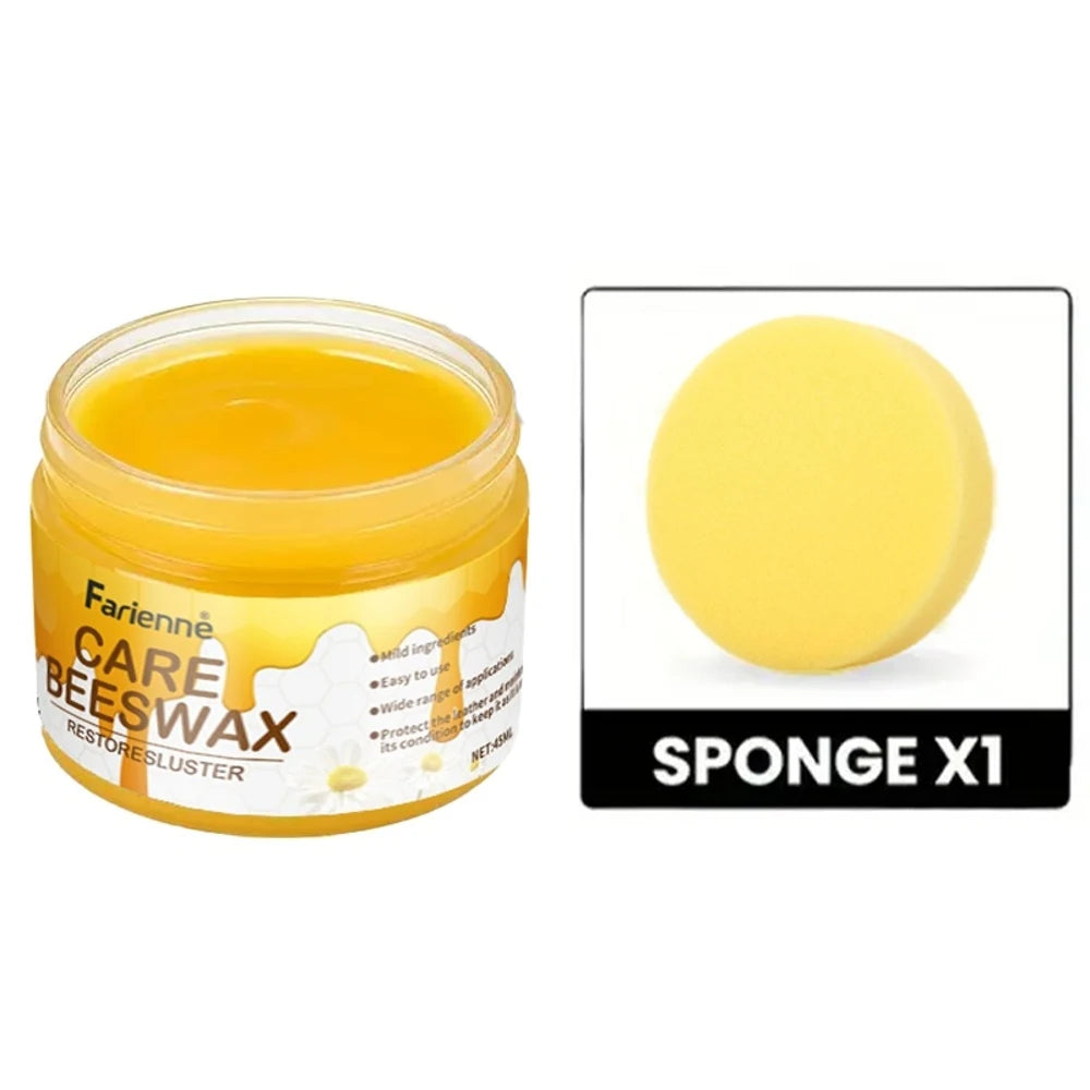 Shoe Care Kit - Suitable for Artificial Leather Surface Polishing and Maintenance, Premium Care Beeswax for Various Colors