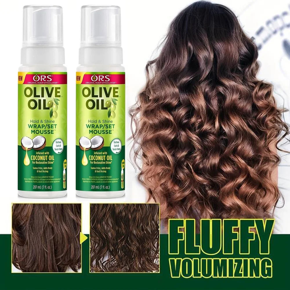 Curly Hair Mousse For Wigs Strong Hold ORS Olive Oil Hair Styling Mousse Anti-Frizz Hair Foam Mousse For Styling Hair Women Men