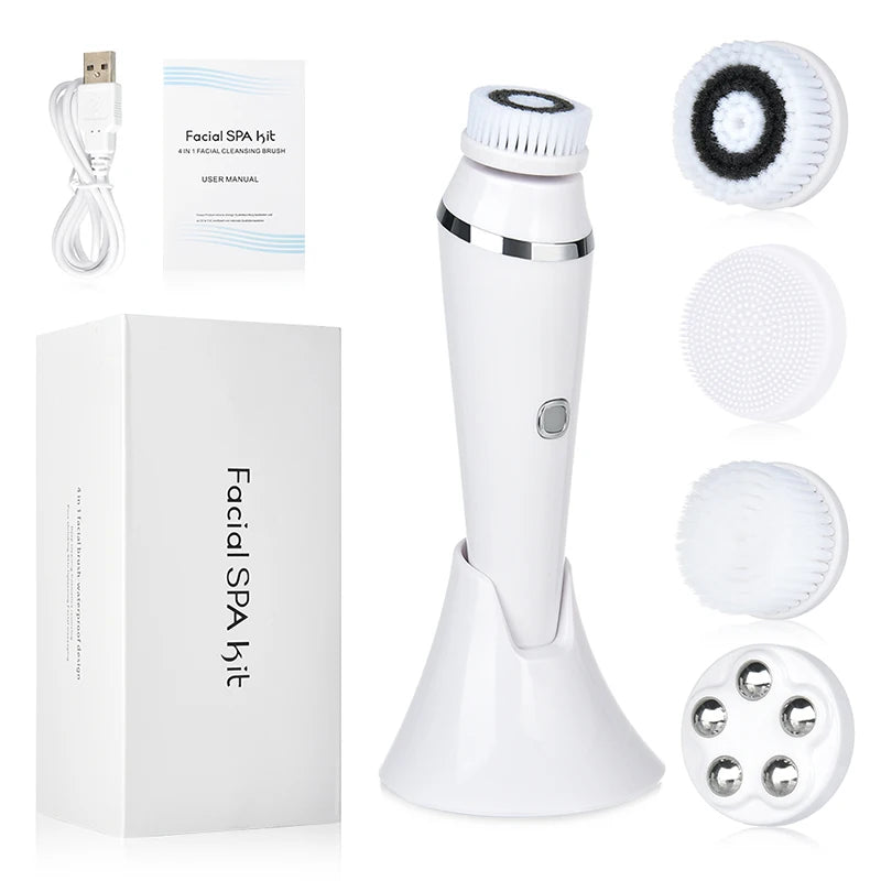 Trending Beauty Products 2022 Handheld Portable Vibration Facial Soft Brush Face Washer Facial Cleansing Brush