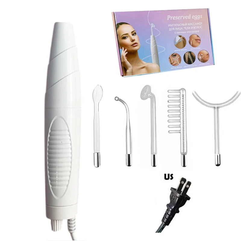 5 Heads Handed High Frequency Beauty Products Facial Therapy Wand Machine Set Portable Home Use Skin Beauty Equipment