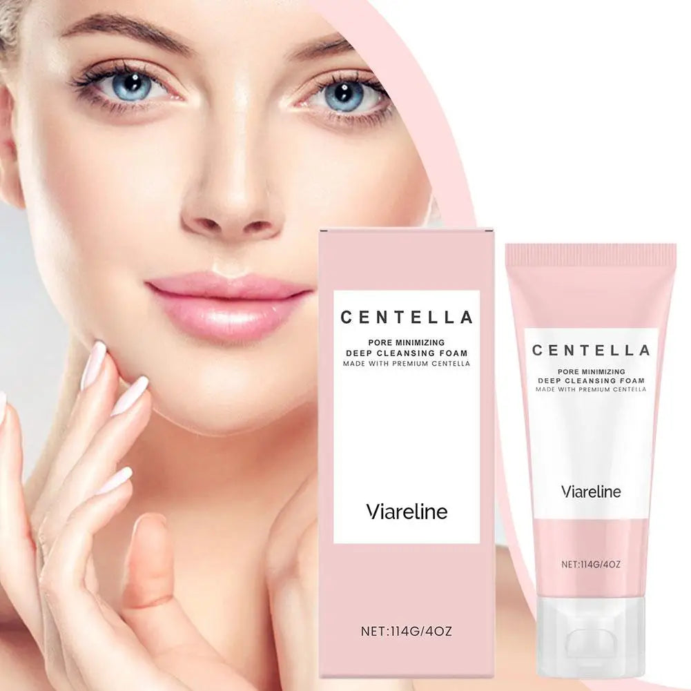 Centella Asiatica Deep Cleansing Foam Cleanser For Women Pore Shrinking Oil Control Barrier Repair Daily Facial Skin Care