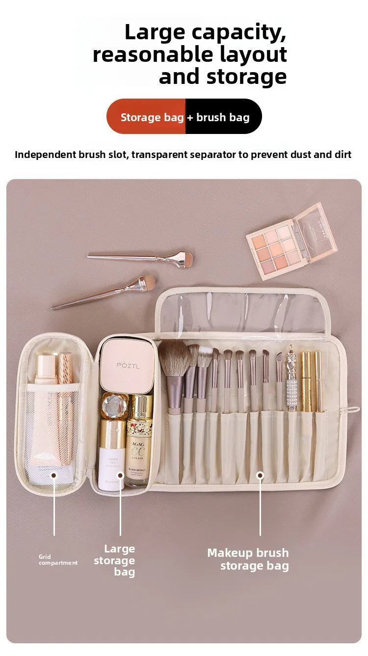New Arrival: Multifunctional Foldable Portable Professional PU Makeup Brush Organizer Bag with High "Beauty Value"