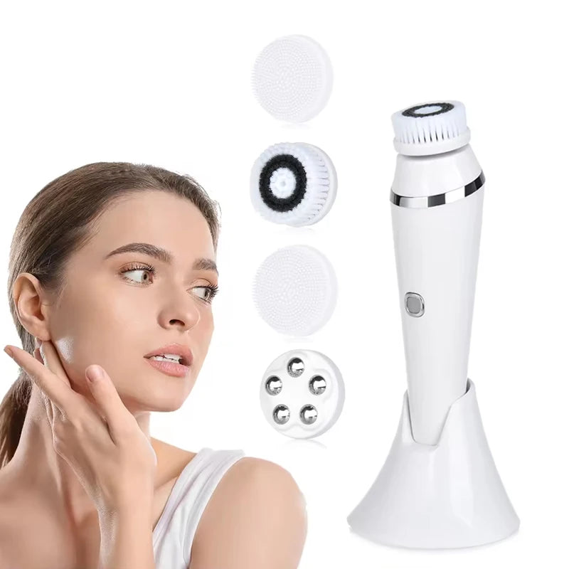 Trending Beauty Products 2022 Handheld Portable Vibration Facial Soft Brush Face Washer Facial Cleansing Brush