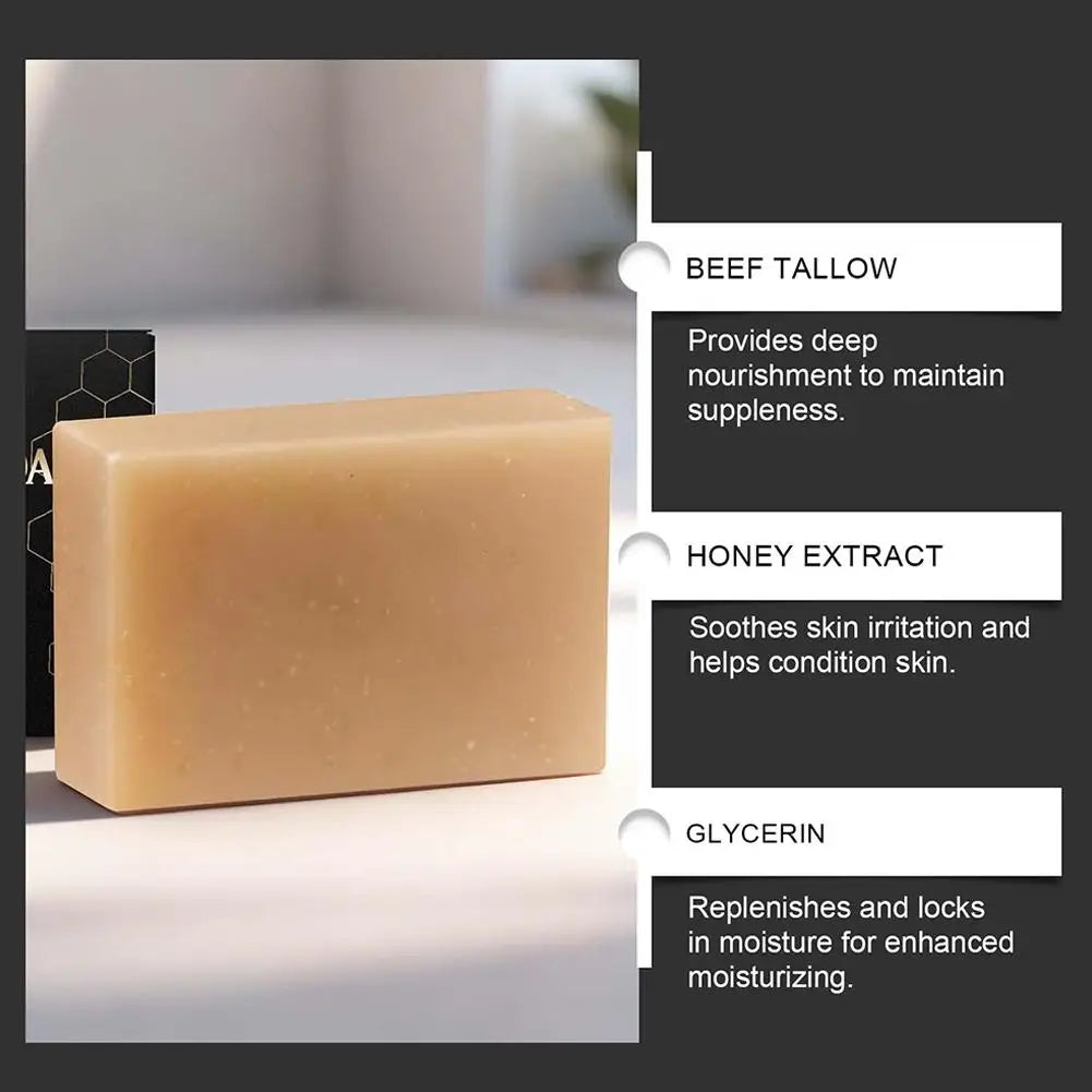Beef Tallow Soap Bar,Natural Grass Fed Tallow Soap,Moisturizing Face Body Wash For Dry, Itchy, Sensitive Skin CareBath Soap