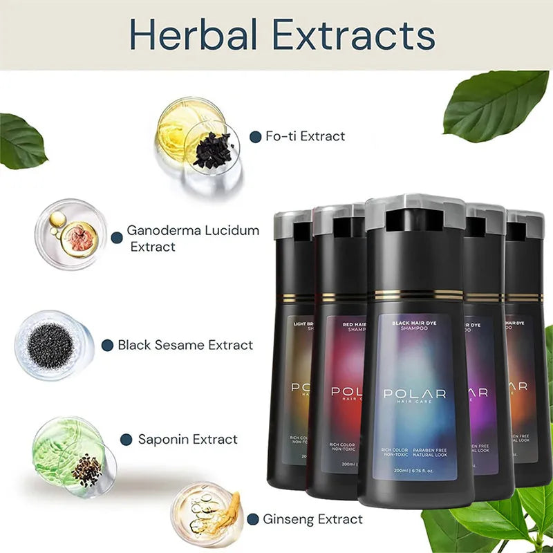 200ml Hair Dye Shampoo Oil Control Nourishing Hair Care Products Make Your Hair Shining And Charming
