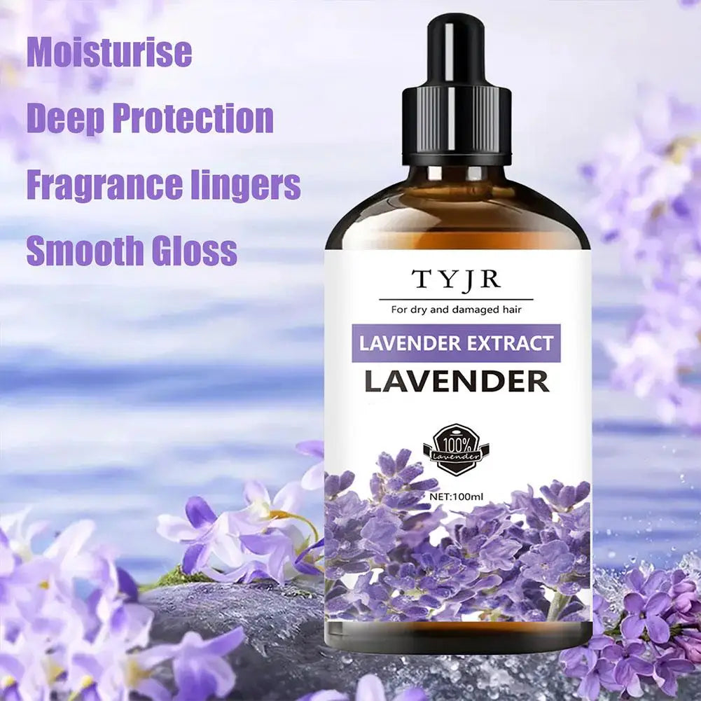 Lavender Hair Oil Hair Serum For Dry Damaged Hair, Nourishing Scalp Oil With Lavender Extract, Smooth & Shiny Hair Care Oil