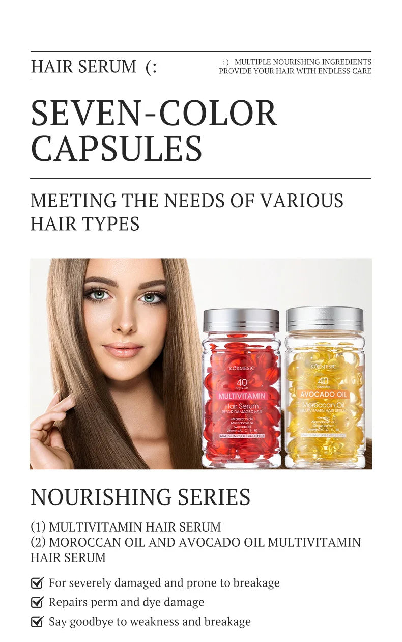 Best-Selling Multi-Vitamin Hair Care Essential Oil with Long-Lasting Fragrance and Smooth Texture Kormesic Hair Serum