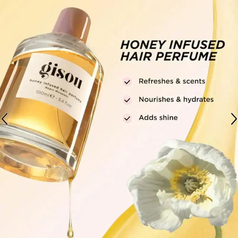 Fashion Gisou Honey Infused Hair Care Oil Improve Dry Restless Hair Care Soft Long Lasting Fragrance Retention Hair Conditioner