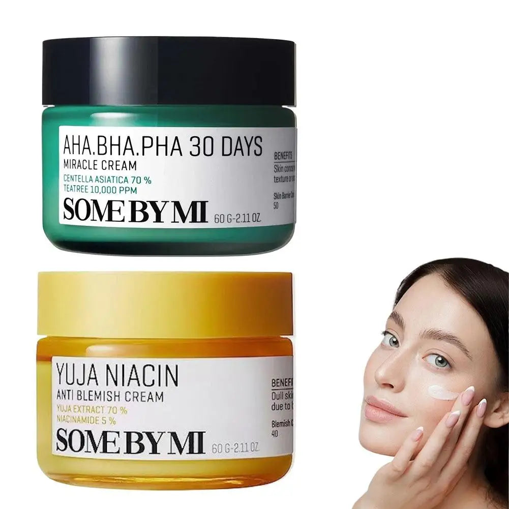 Korean SOME BY MI Facial Skincare Products Tea Tree Essence Toner Cream Cleaner Serum Centella Sunscreen Nourishing Oil Control