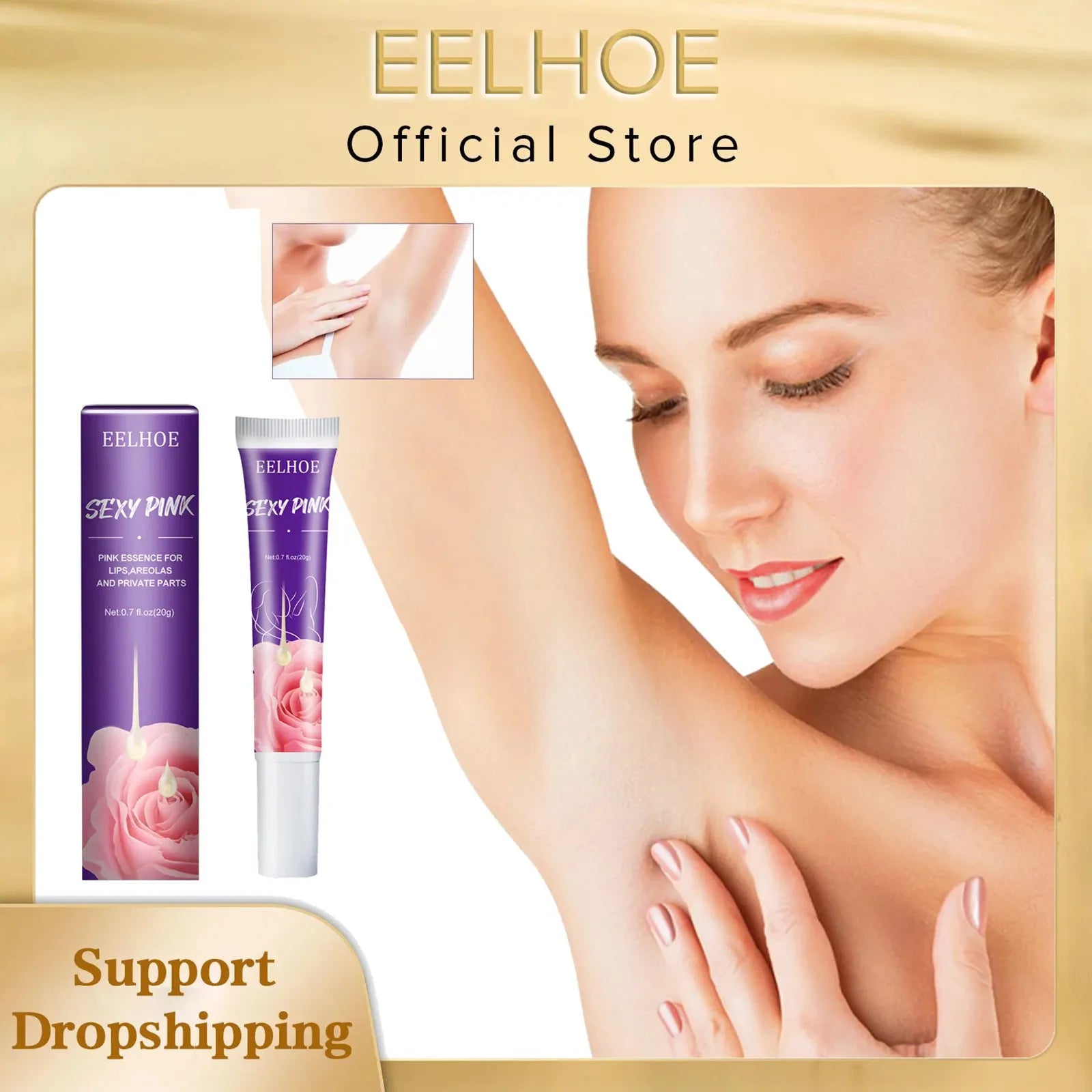 Body Whitening Cream Intimate Area Tender Red Essence Lip Underarm Knee Butt Dullness Bleach Remove Melanin Brighten Beauty Care