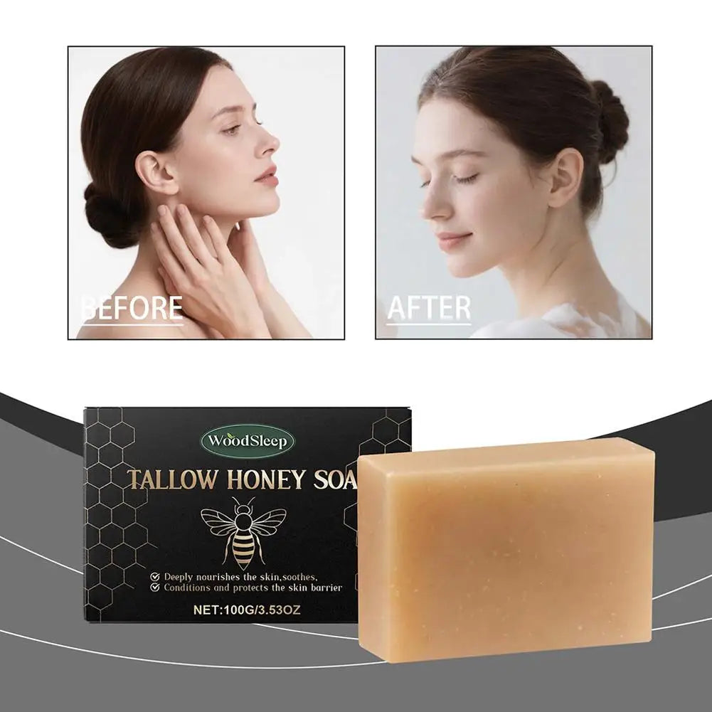 Beef Tallow Soap Bar,Natural Grass Fed Tallow Soap,Moisturizing Face Body Wash For Dry, Itchy, Sensitive Skin CareBath Soap