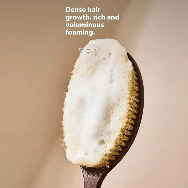 Bath Shower Brush Bathing Brush Dry Skin Body Soft Natural Bristle Massager Care Tool Soft Natural Bristle PE Handle."