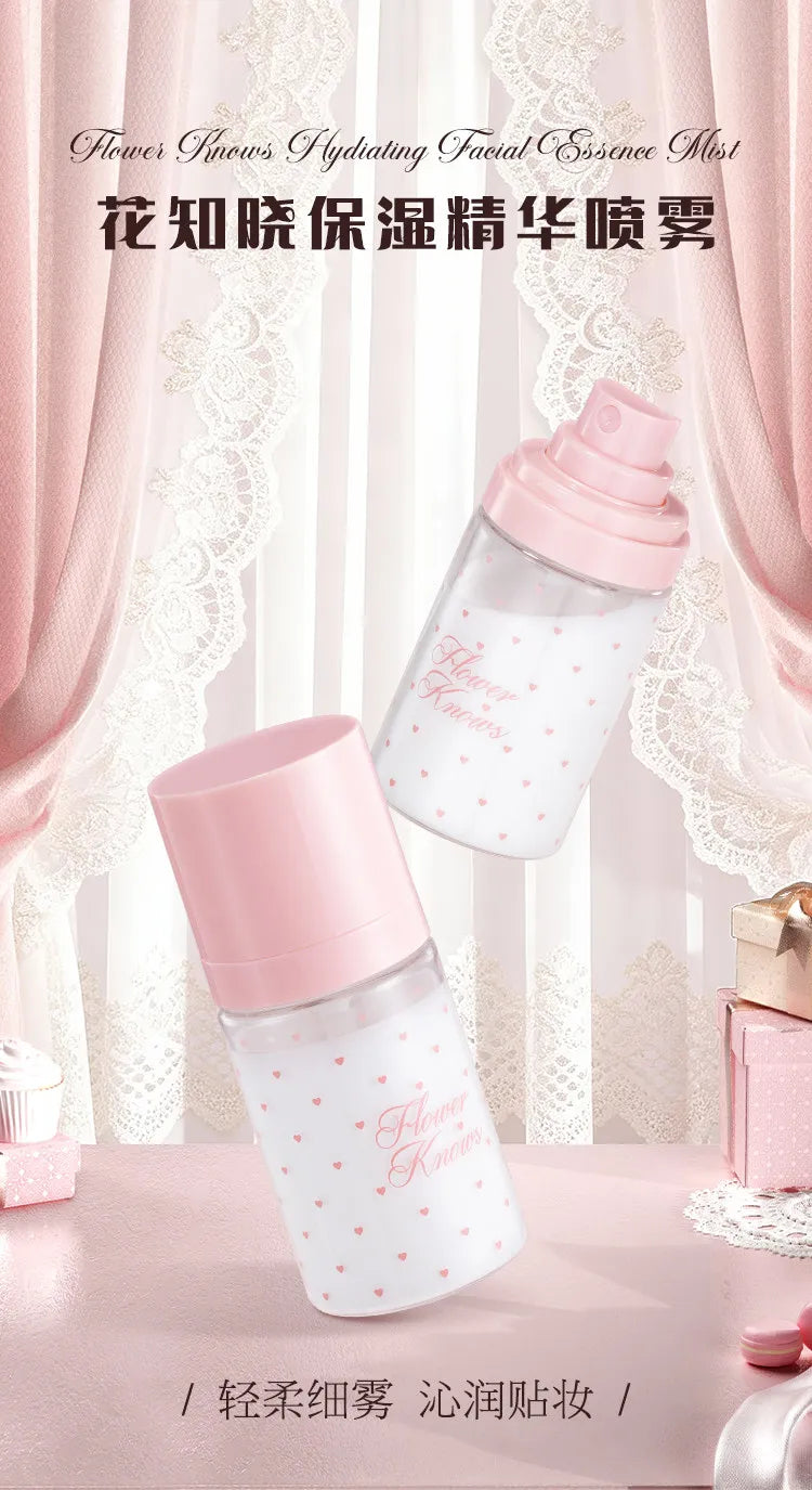 Flower Knows Makeup Moisturizing Essence Setting Spray Primer Skin Care Products Hydrating Face Mist All-Day Moisturizing Spray