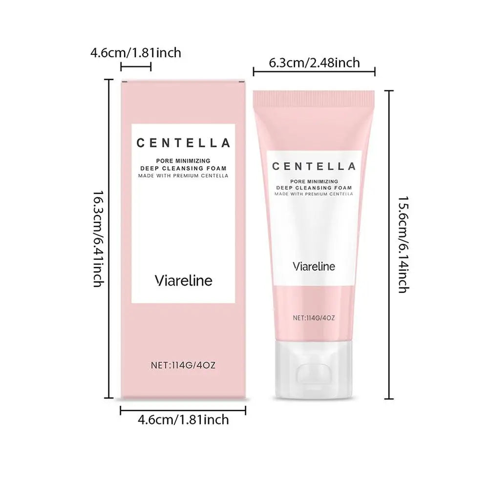 Centella Asiatica Deep Cleansing Foam Cleanser For Women Pore Shrinking Oil Control Barrier Repair Daily Facial Skin Care