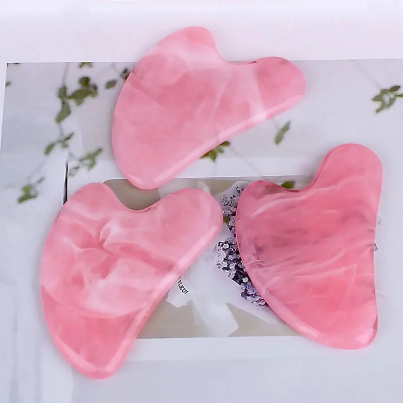Natural Resin Face Jade  Gua Sha Massagers Gouache Scraper Guasha Board Massage Facial Beauty Tools Acupoint Acupuncture