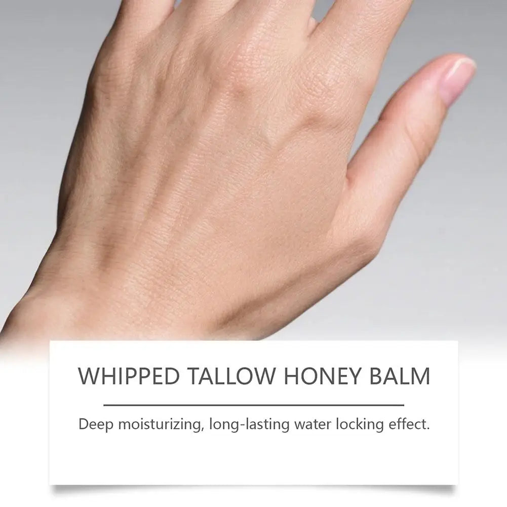 Beef Tallow Honey Skin Balm, Daily Nourishing Moisturizing Body Care Balm, Smooth Hydrating Non-Greasy Skin Repair Cream