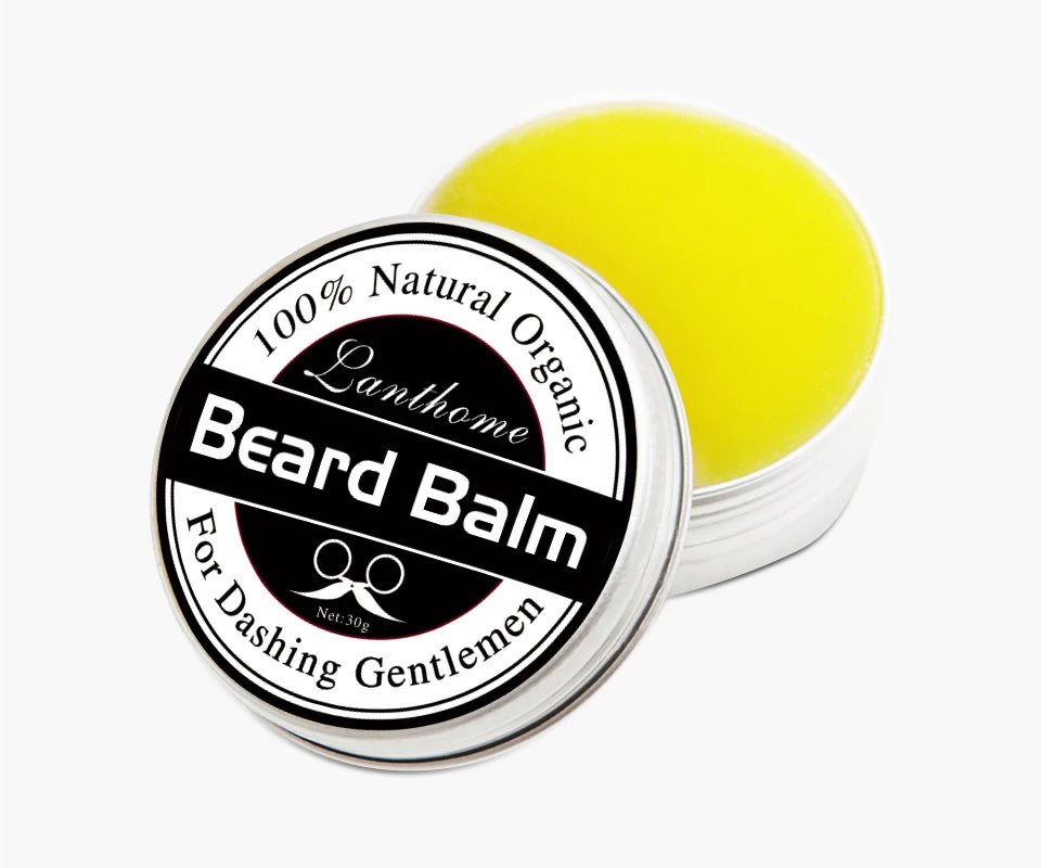 30g Beard Balm Conditioner Oil Improves Beard Softness Manageability Hair Growth Treatment Men Beard Wax Beauty Care