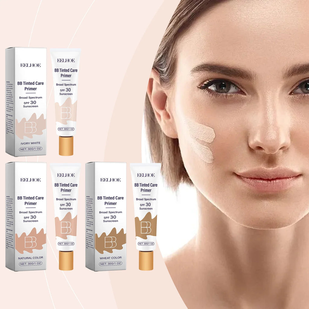 BB Tinted Care Primer Effectively Preventing UV Damage Improve Skin Texture Elasticity Long-Lasting Coverage Moisturizing Cream