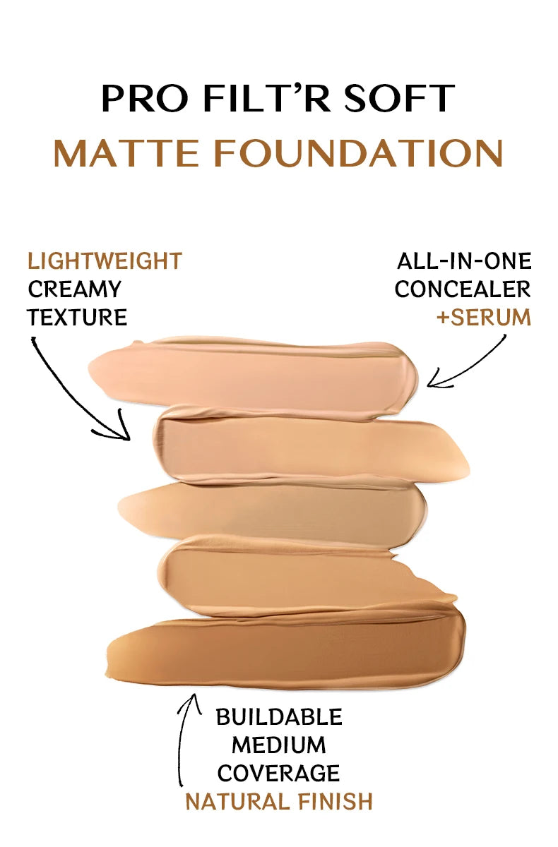 Beauty Glazed Full Coverage Matte Liquid Foundation Waterproof BB Cream Lasting Oil Control Long-lasting Natural Face Makeup