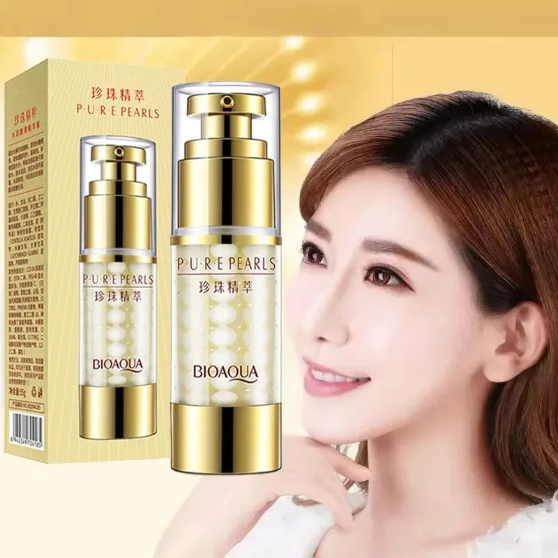 BIOAQUA Pearl Essence Moist Tender Smooth Essence Nourishes Moisturize Hydrate Essence Repair Face Cream Facial Skincare Product