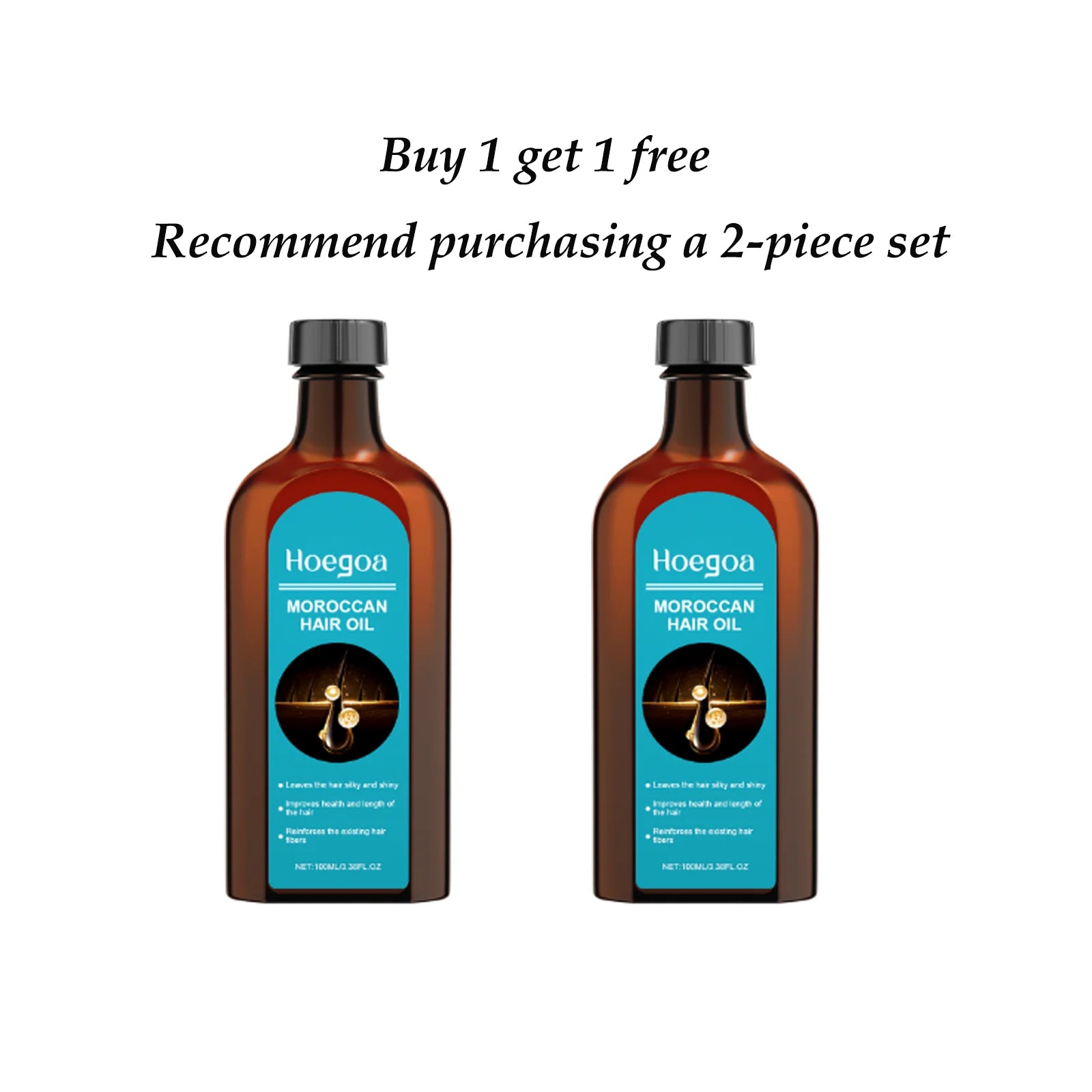 HOEGOA 100mL Moroccan Hair Oil Effectively Promotes Hair Health Reduces Breakage Moisturizing Reduces Dryness Hair Treatment Oil