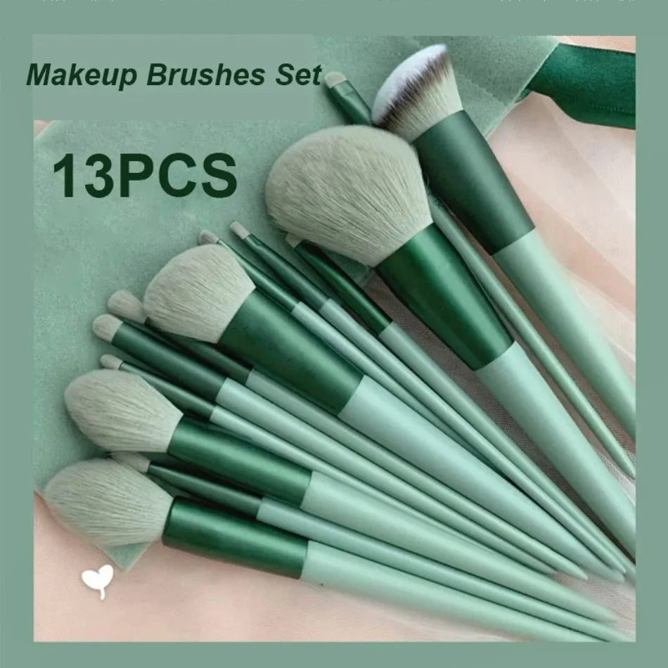 13PCS Makeup Brushes Set Eye Shadow Foundation Women Cosmetic Brush Eyeshadow Blush Beauty Soft Tools Bag Makeup Brush Set