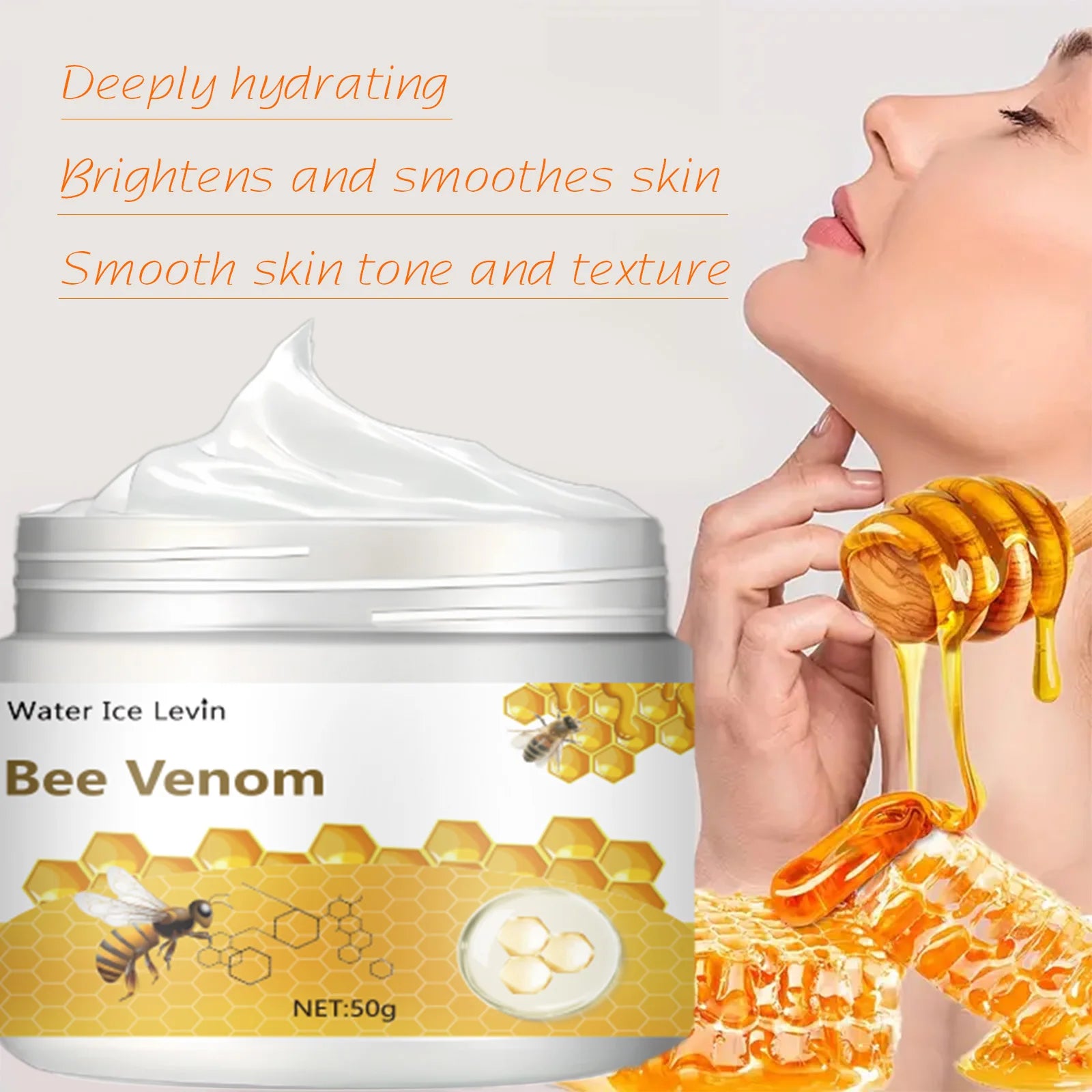 Bee Venom Care Cream - Suitable for All Light Brown Skin Moisturizing Cream for Body and Face - Design of Natural Bee Venom Extract and Natural Ingredients