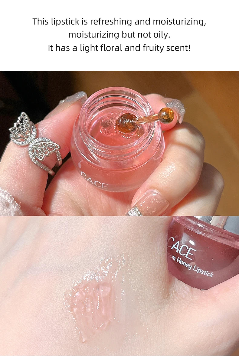 CACE Lovely Honey Cherry Lip Oil Nourishing Lip Balm Long Lasting Moisturizing Clear Lip Oil  Lip Gloss Lip Care Beauty Makeup