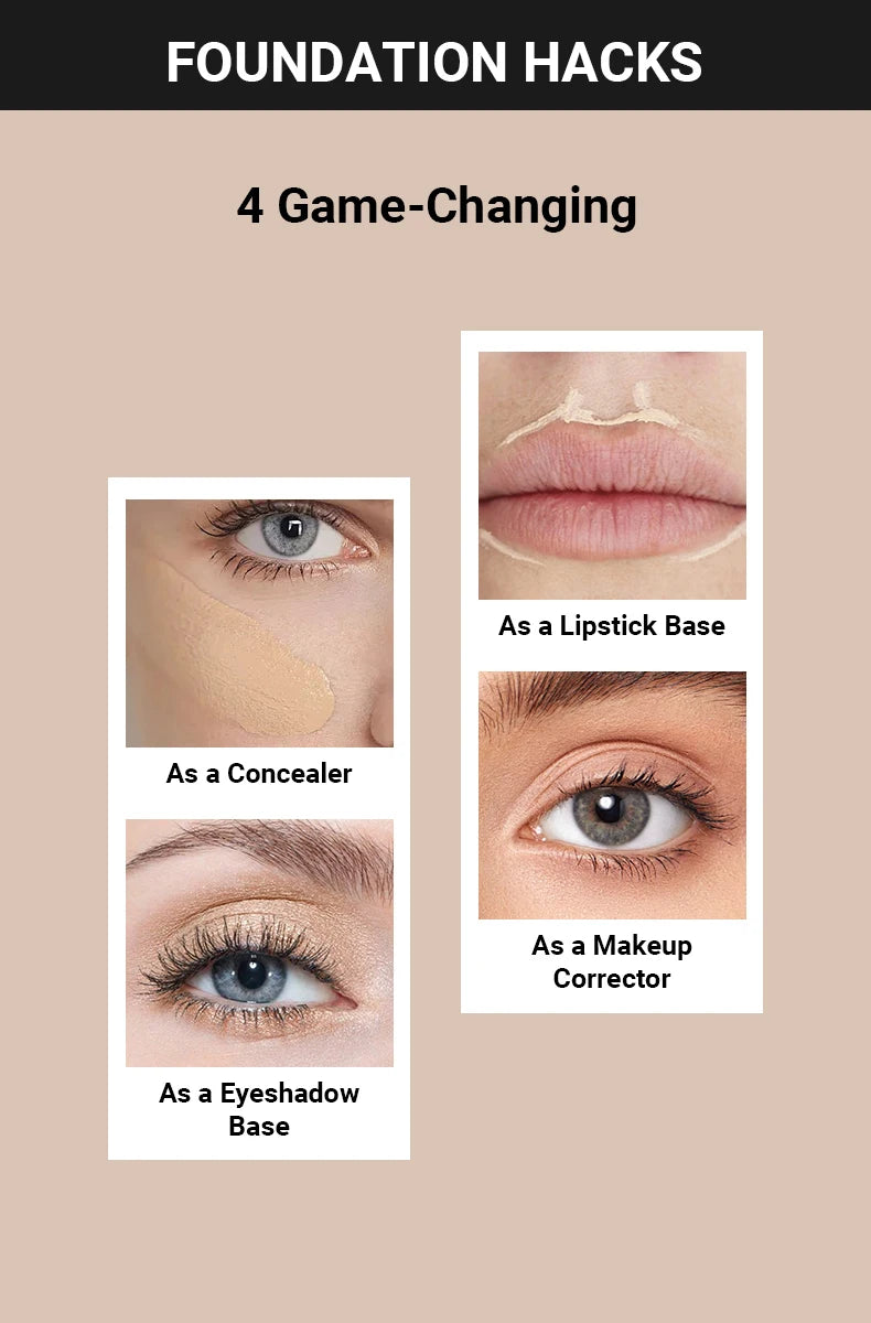Beauty Glazed Full Coverage Matte Liquid Foundation Waterproof BB Cream Lasting Oil Control Long-lasting Natural Face Makeup