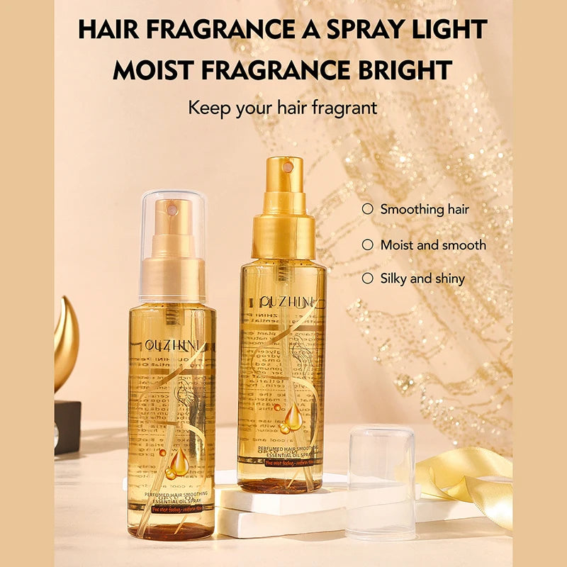 Hair Care Essential Oil Spray, Nourishing & Repair, Smooth Shiny Finish, Long-Lasting Fragrance, Easy Use for All Hair Types