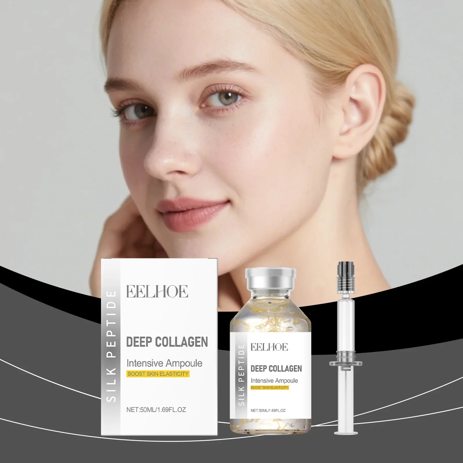 Facial essence serum gently cares for the facial contours, improves skin quality and makes the skin smooth and delicate.