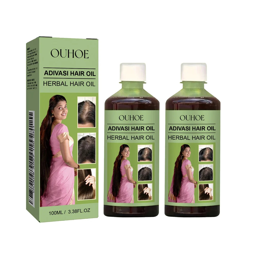 100ml Hair Growth Oil India Adivasi Herbal Hair Care Rosemary Repair Damaged Hydrate Moisturize Scalp Reduce Dandruff
