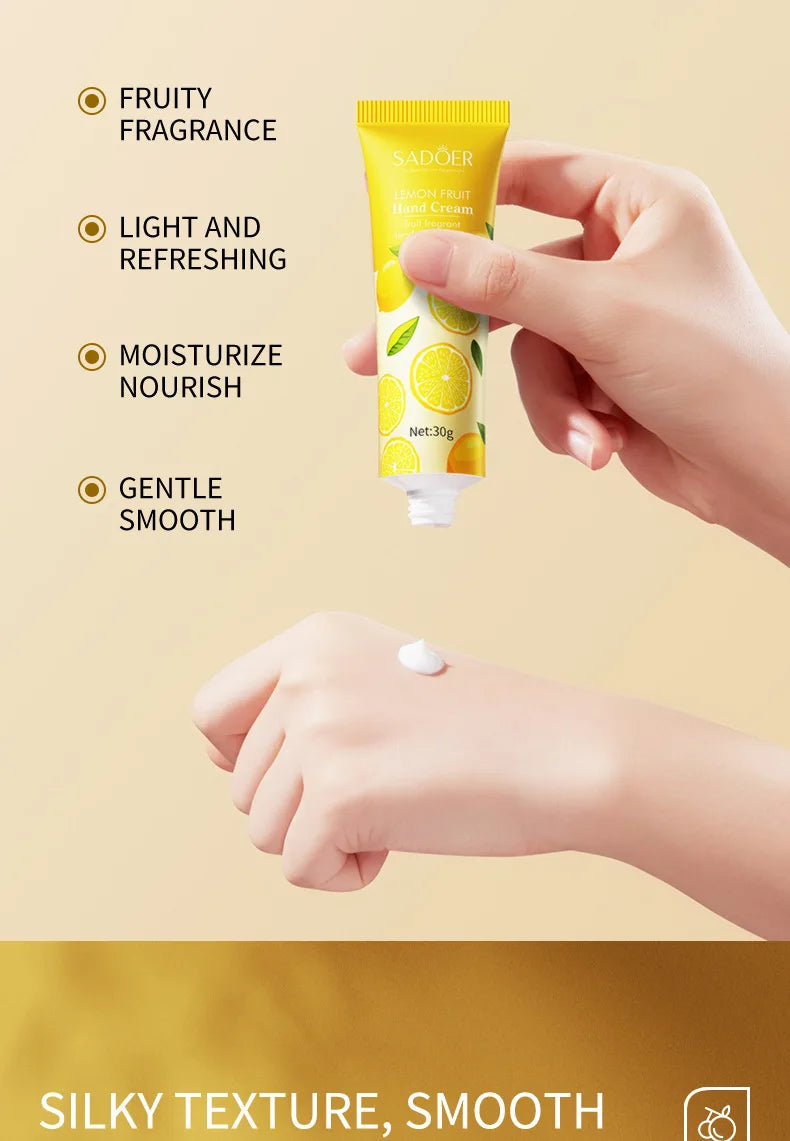 5Pcs/set Fruit Plant Fragrance Hand Cream Sets Moisturizing Repair Anti Dry Hand Lotion Sets Hands Skin Care Products