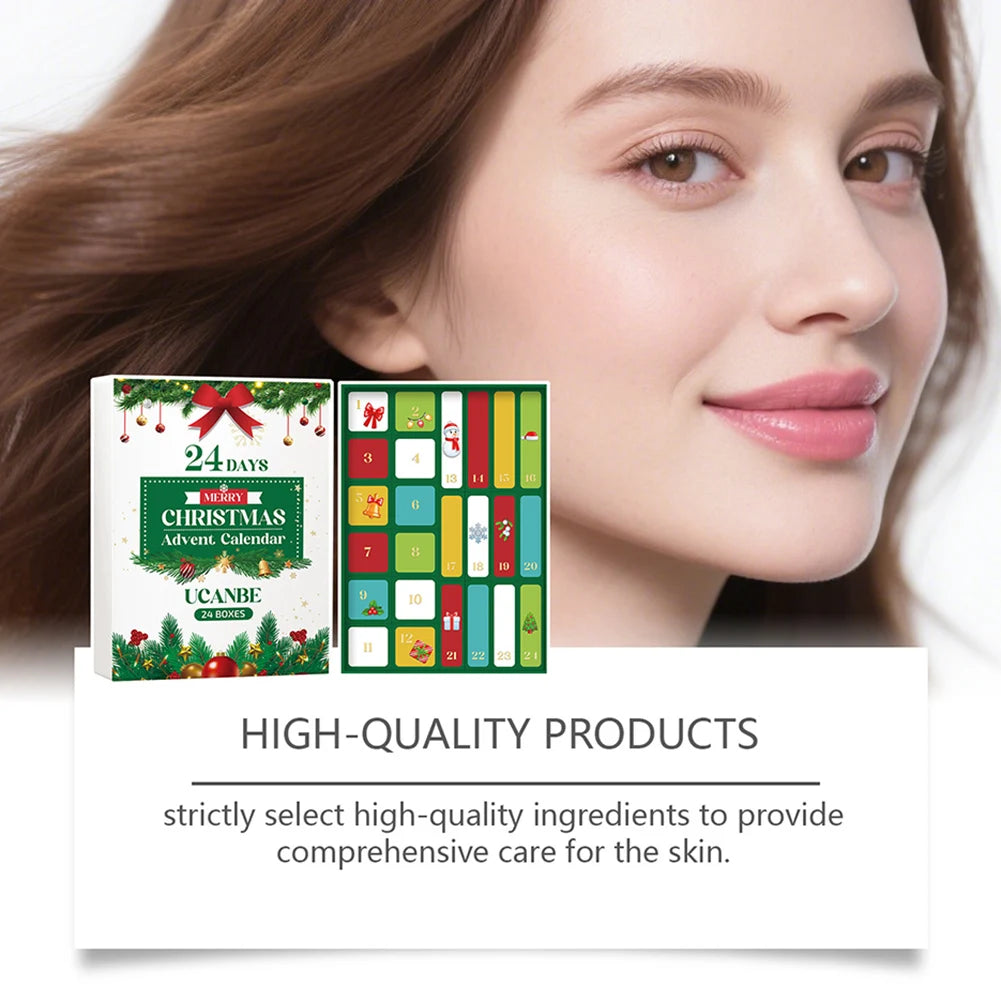 Christmas Beauty Advents Calendar Skincare Set 24 Days Luxurious Makeup Present Surprises For Holiday Birthday Present