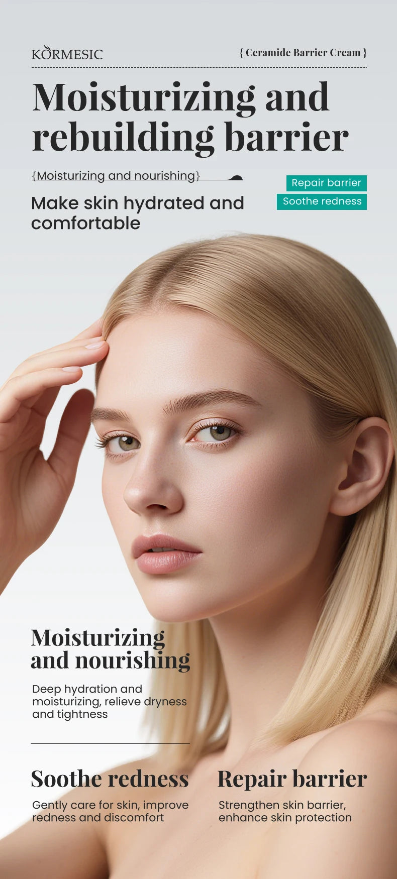 New Ceramide Moisturizing Face Cream Skin Barrier Smoothing Firming Deep Nourishing Face Body  Beauty Skin Care Korean Cosmetics
