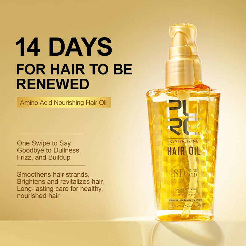 PURC Morocco Argan Oil Hair Mask Smoothing Nourishing Hair Oil Sets Repair Damaged Frizz Hair Treatment Hair Care