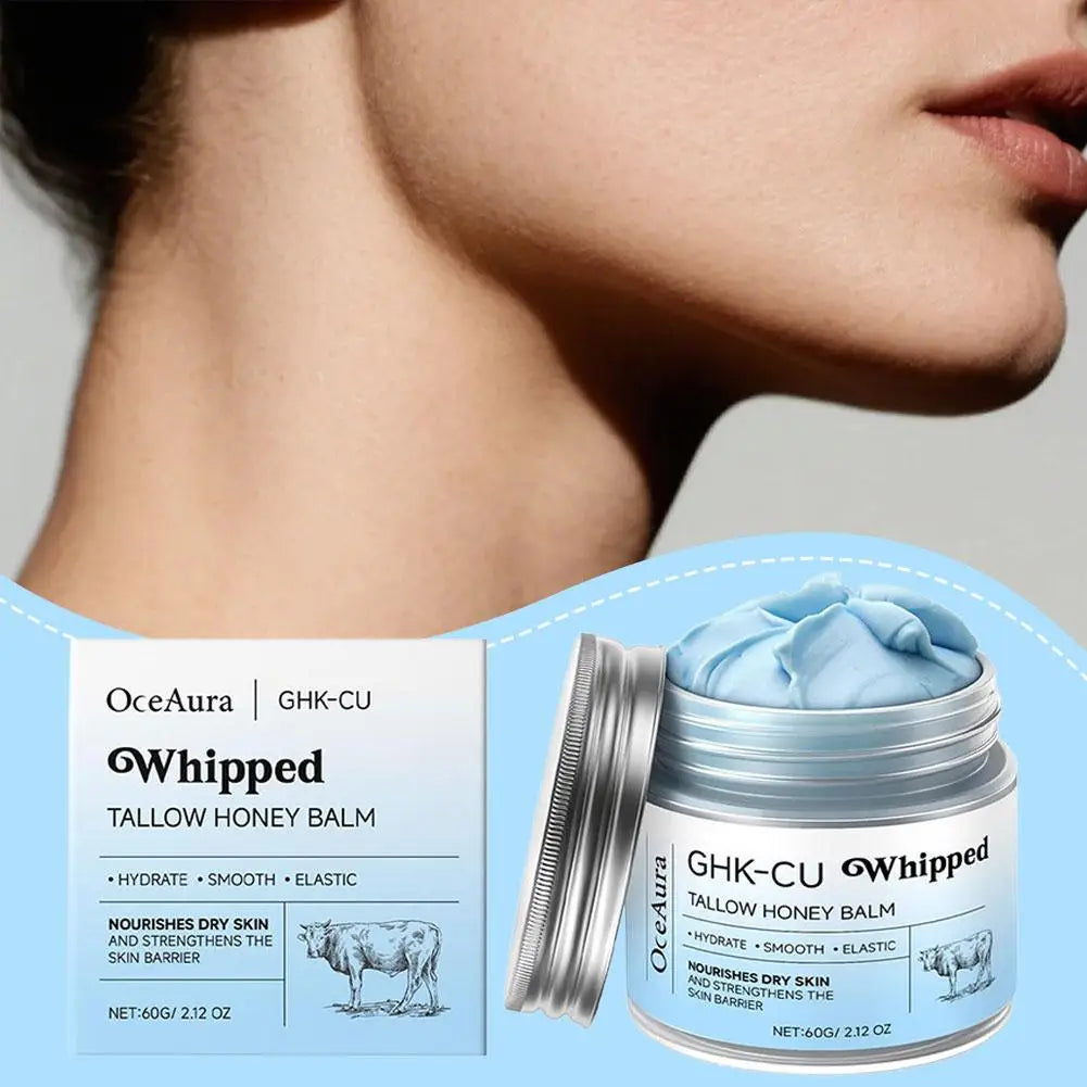 Beef Tallow Honey Skin Balm, Daily Nourishing Moisturizing Body Care Balm, Smooth Hydrating Non-Greasy Skin Repair Cream