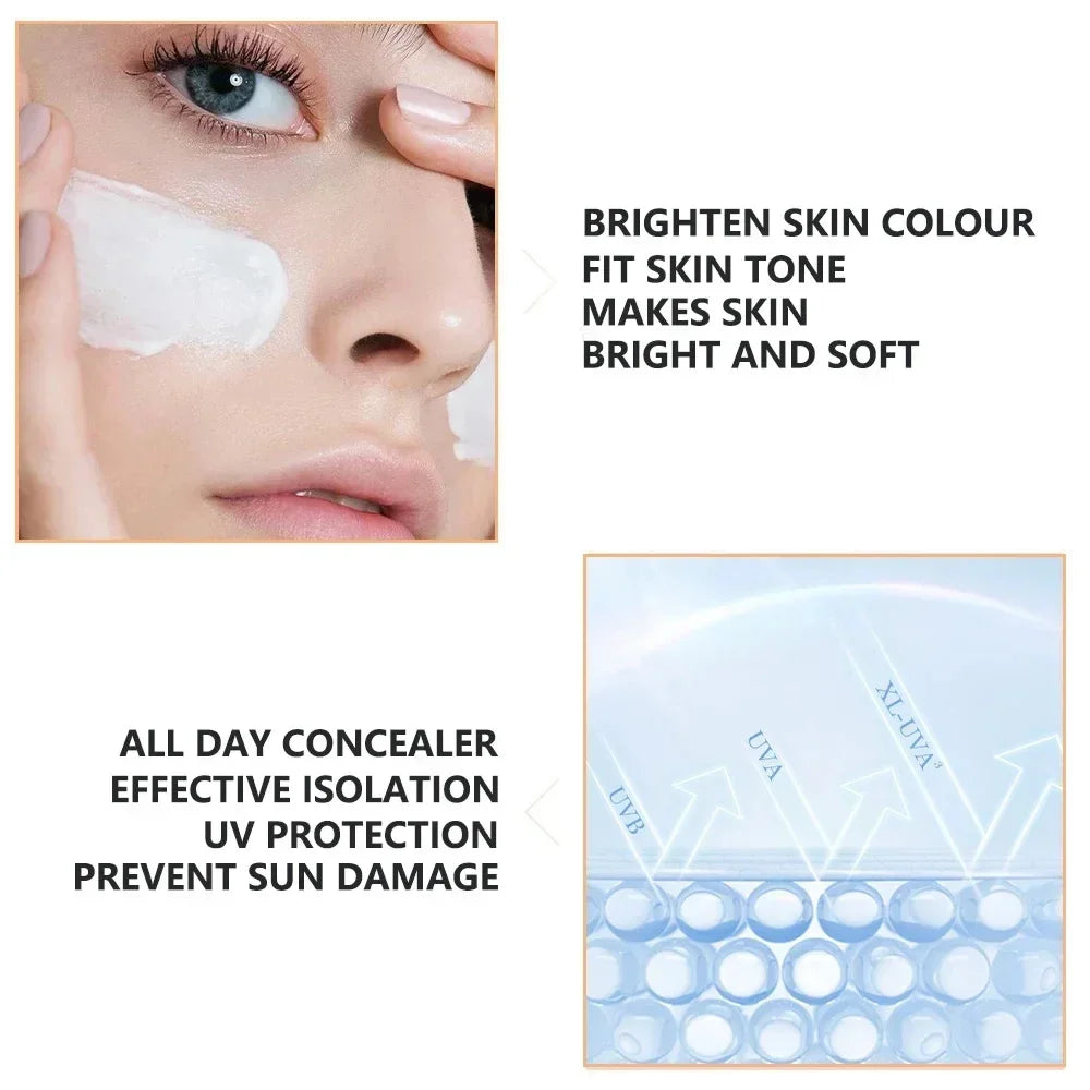 Korean-Style Semi-Permanent BB Cream + Foundation + Concealer - Facial Care Makeup Set for Even Skin Tone, Flawless Coverage