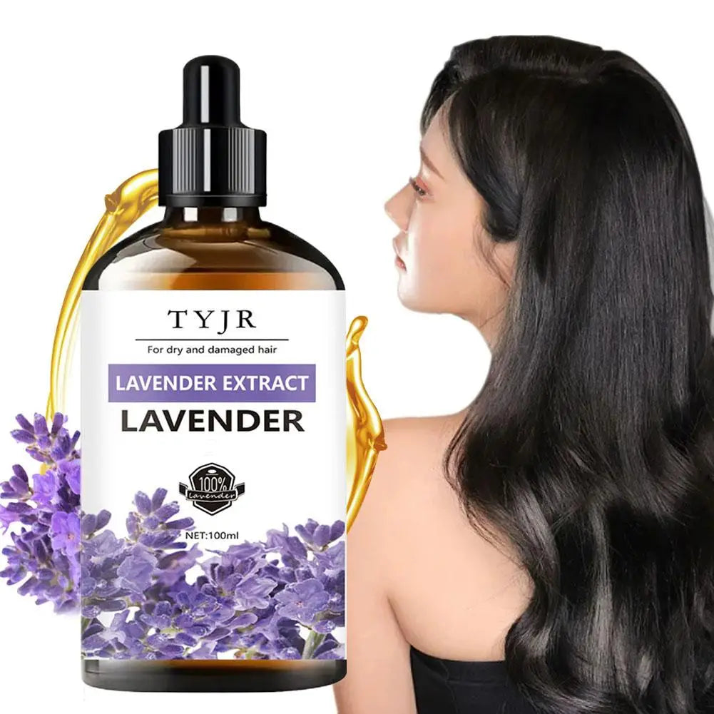 Lavender Hair Oil Hair Serum For Dry Damaged Hair, Nourishing Scalp Oil With Lavender Extract, Smooth & Shiny Hair Care Oil