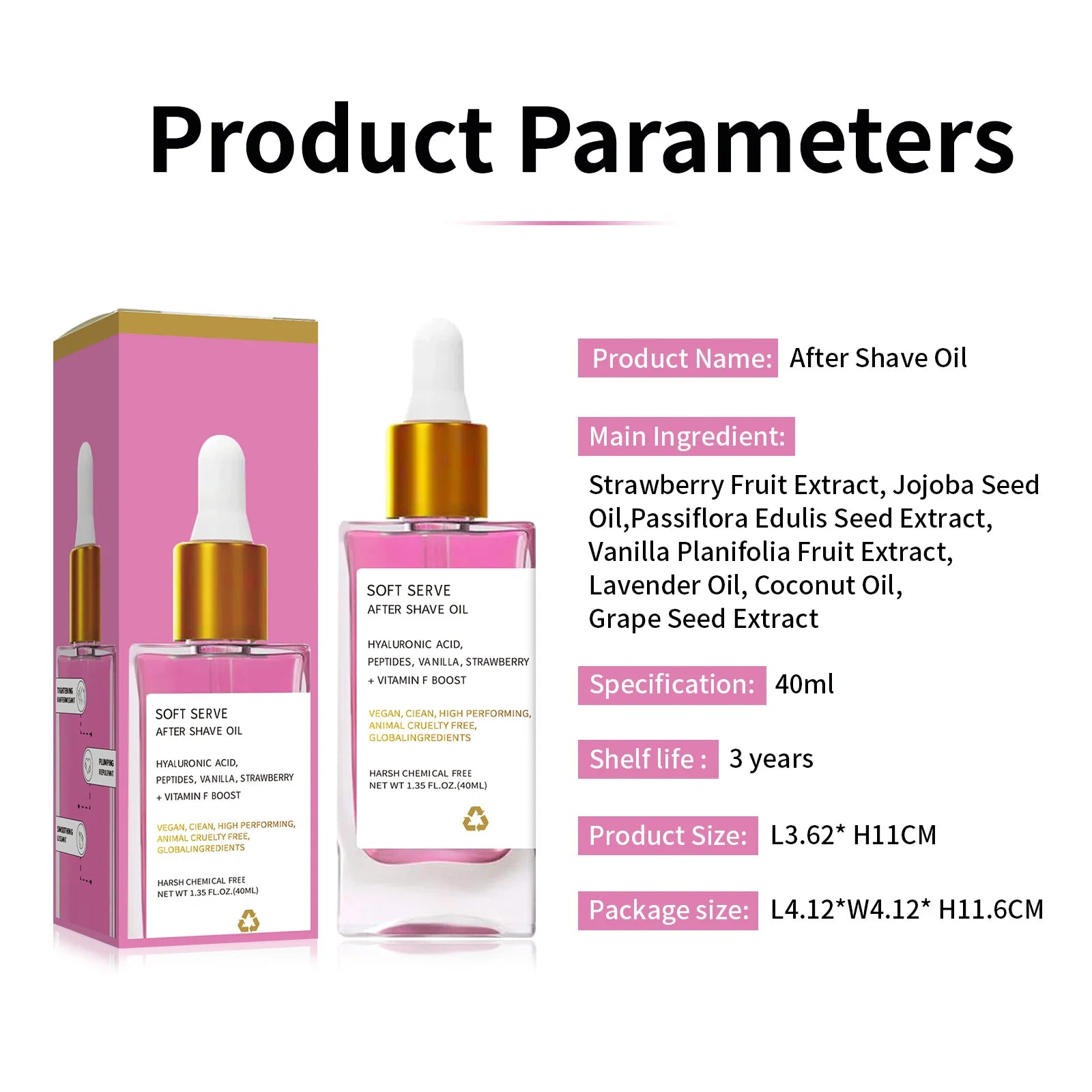 Postbeard oil care oil 40ml deep moisturizing and hydrating improves dryness and tightness of postbeard skin