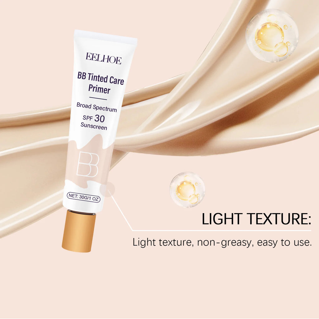 BB Tinted Care Primer Effectively Preventing UV Damage Improve Skin Texture Elasticity Long-Lasting Coverage Moisturizing Cream