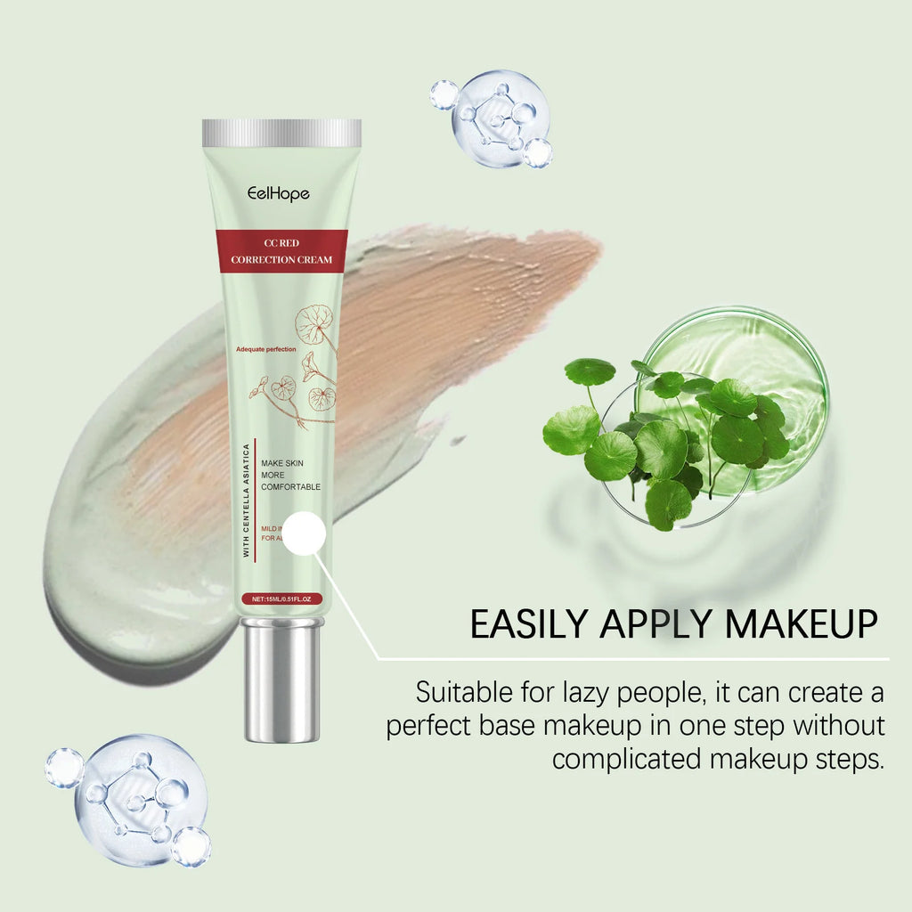 Centella Asiatica CC Cream Repair Redness Damage Smoothing Moisturizing Brighten Sunscreen Concealer Skincare Makeup Foundation