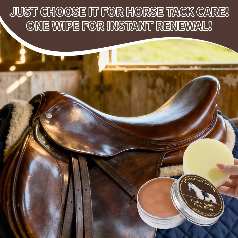 Tack And Saddle Care Balm Premium Leather Deep Conditioning Waterproof Shine Enhancer For Horse Saddle Tack Boot  Care cream
