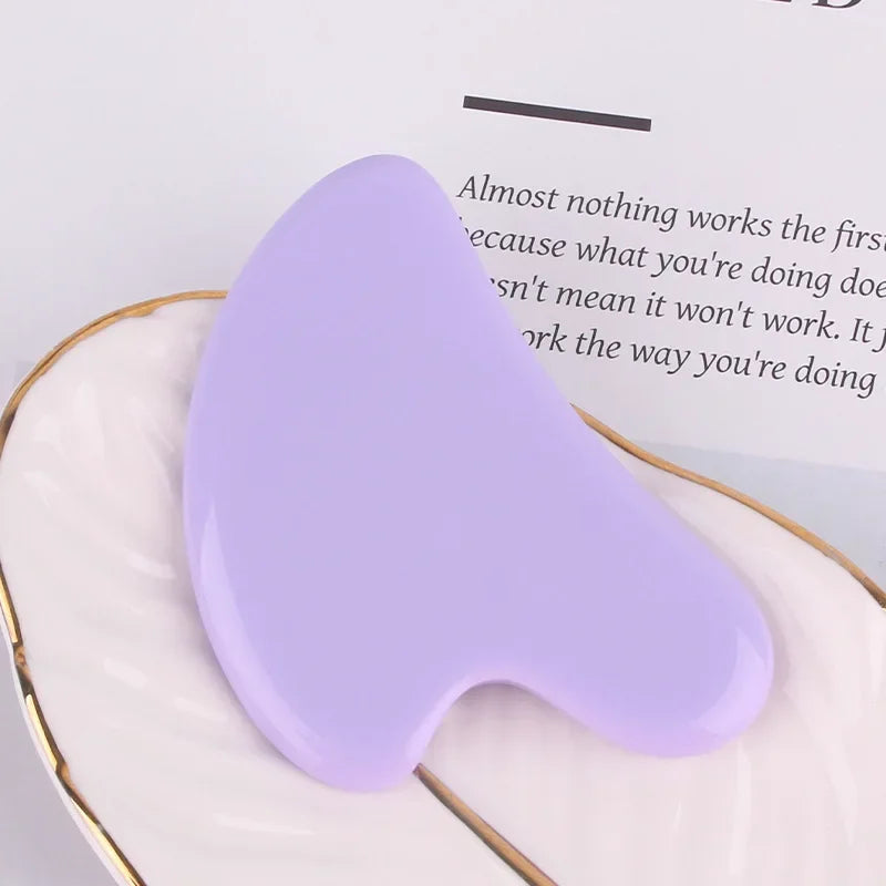 Natural Resin Face Jade  Gua Sha Massagers Gouache Scraper Guasha Board Massage Facial Beauty Tools Acupoint Acupuncture