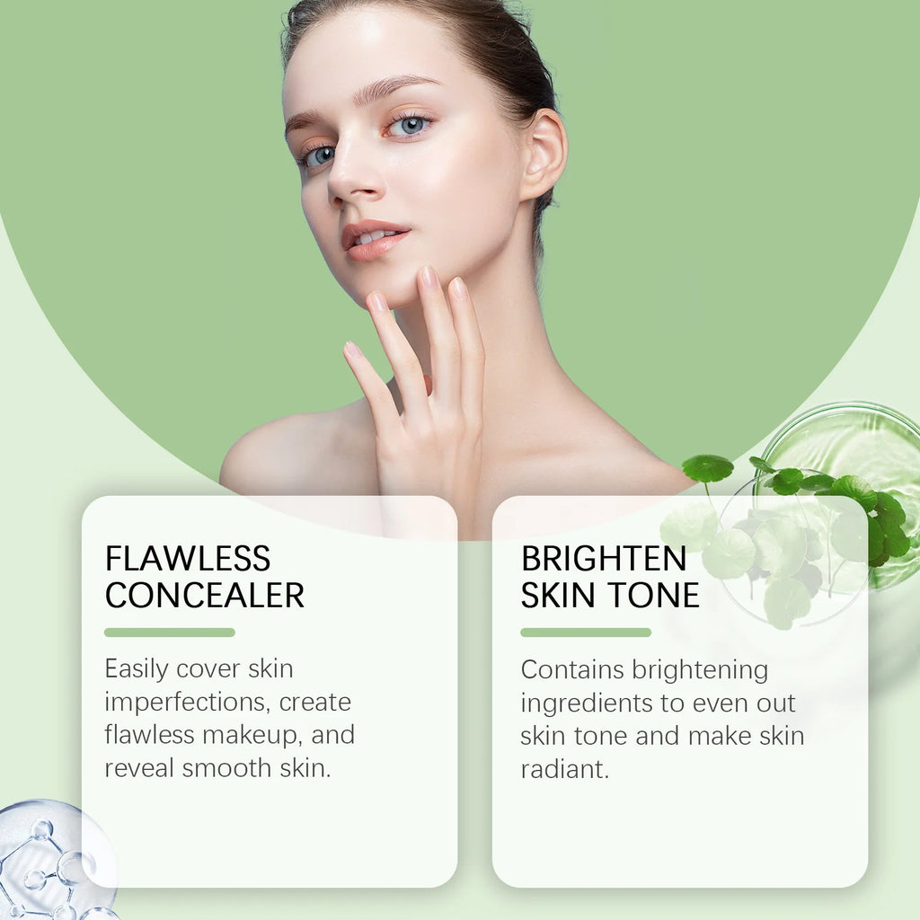 Centella Asiatica CC Cream Repair Redness Damage Smoothing Moisturizing Brighten Sunscreen Concealer Skincare Makeup Foundation