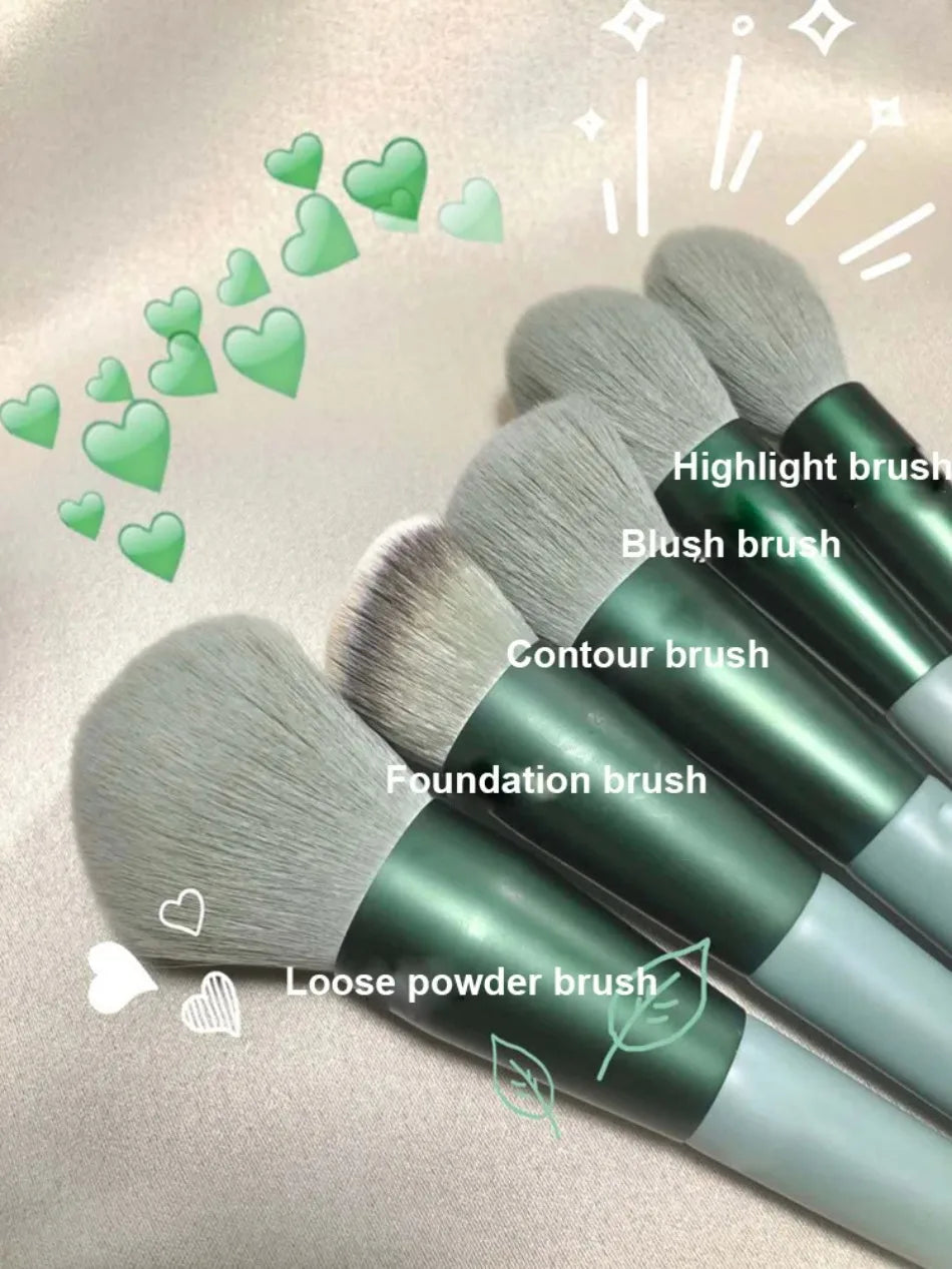 13PCS Makeup Brushes Set Eye Shadow Foundation Women Cosmetic Brush Eyeshadow Blush Beauty Soft Tools Bag Makeup Brush Set