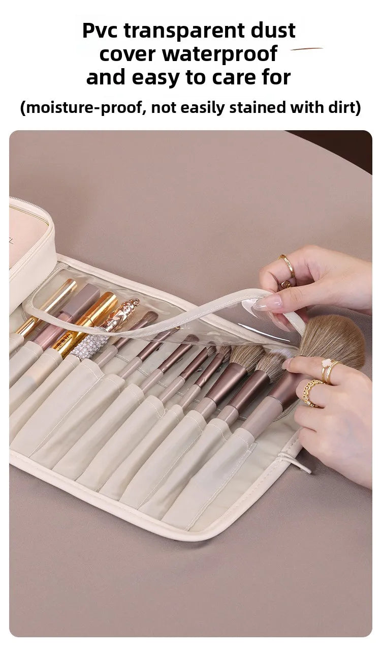 New Arrival: Multifunctional Foldable Portable Professional PU Makeup Brush Organizer Bag with High "Beauty Value"