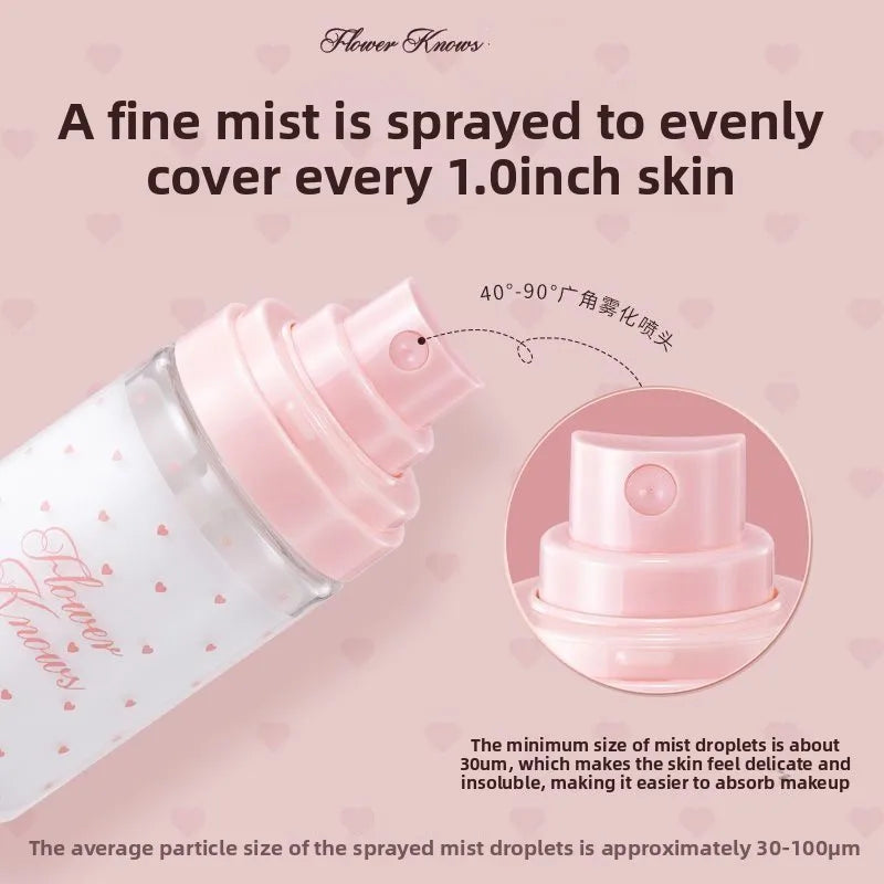 Flower Knows Makeup Moisturizing Essence Setting Spray Primer Skin Care Products Hydrating Face Mist All-Day Moisturizing Spray